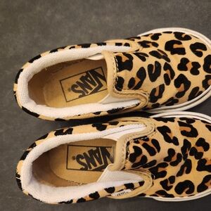 Vans Kids Leopard Print Slip-On Shoes Toddler Size 6c